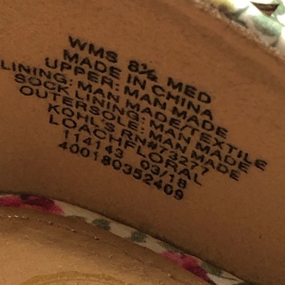 So Shoes Women’s Size 8.5 M Open‎ Toe Rose Floral Print Slip On Flats - Picture 8 of 8